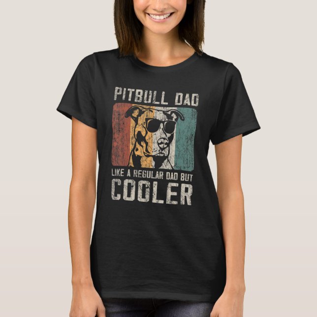 Mens Pitbull Vater wie ein regelmäßiger Vater, abe T-Shirt (Vorderseite)