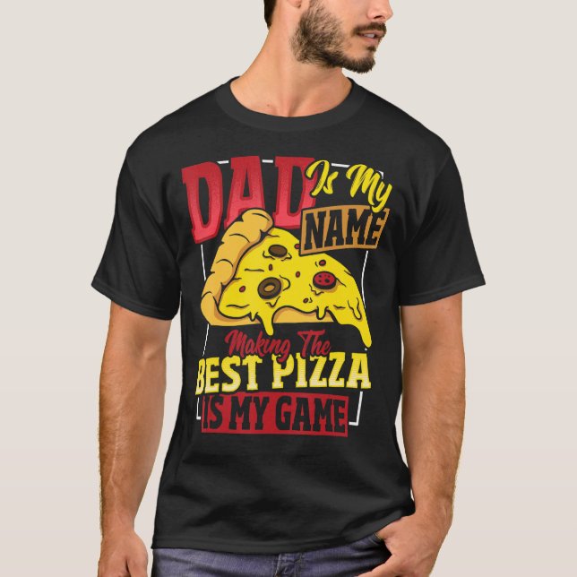 Mens Pizza Making für das nächste Pizza-Party T-Shirt (Vorderseite)