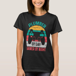 Men's  Plumber By Day Gamer By Night T-Shirt