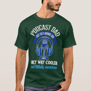 Mens Podcast Vater Funny Podcaster Vater Podcast T-Shirt