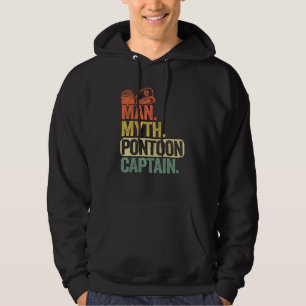 Mens Pontoon Boat Captain Vater Grandpa Man Myth P Hoodie