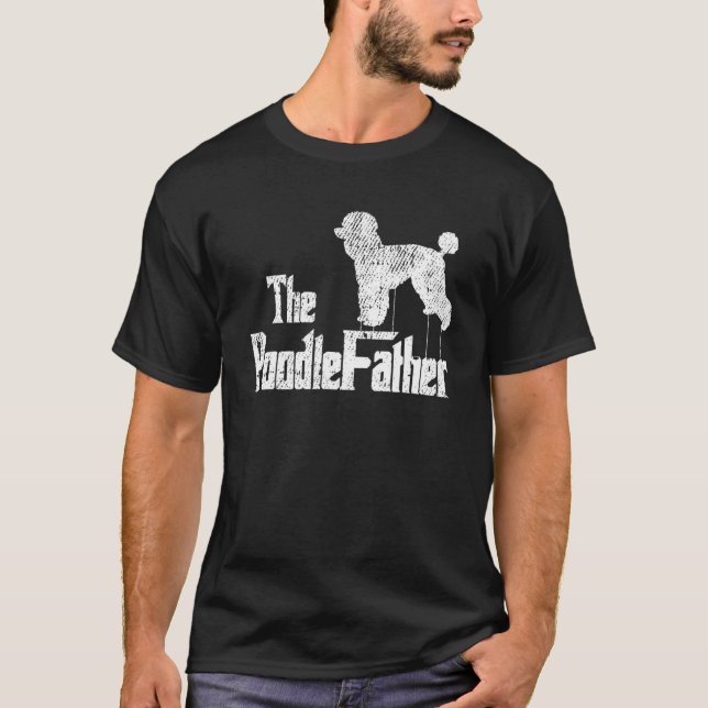 Mens Poodle Vater Dog Pater Funny Doggie Puppy Pub T-Shirt (Vorderseite)