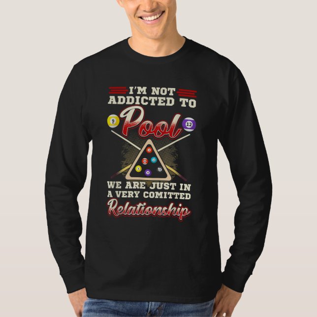Mens Pool Player 8 Billard Billard Shootpool T-Shirt (Vorderseite)