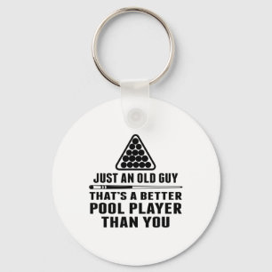 Mens Pool Player Shirt in Billard nur ein Ol Schlüsselanhänger