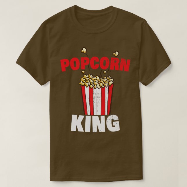 Mens Popcorn King Cinema Lover Movie Night Premium T-Shirt (Design vorne)