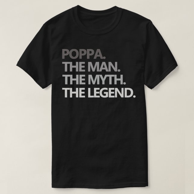 Mens POPPA HE MAN MYH LEGEND Funny Grandpa Father T-Shirt (Design vorne)