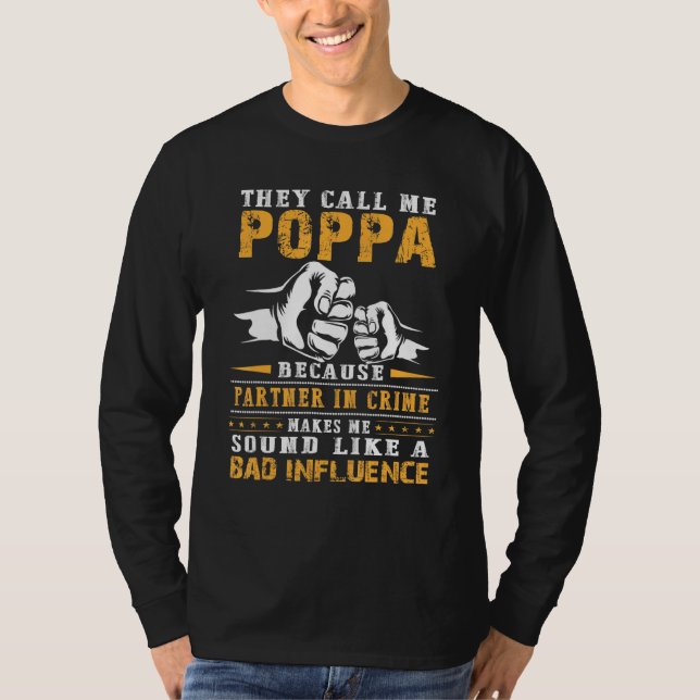 Mens Poppa Poppa Partner in Crime T-Shirt (Vorderseite)