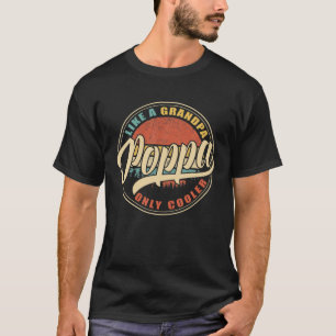 Mens POPPA wie ein Opa nur COOLER Vintager Retter T-Shirt