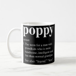 Mens Poppy Definition Funny Dictionary Entry for Kaffeetasse