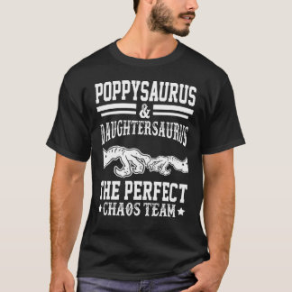 Mens Poppysaurus und Daughtersaurus Fathers Day Po T-Shirt