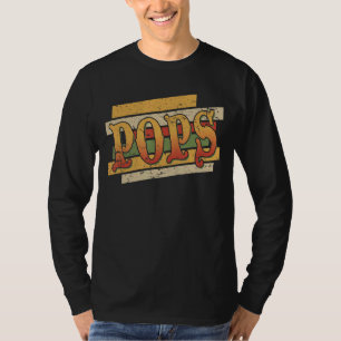 Mens Pops Retro Vintag Stepdad Stepfather T-Shirt