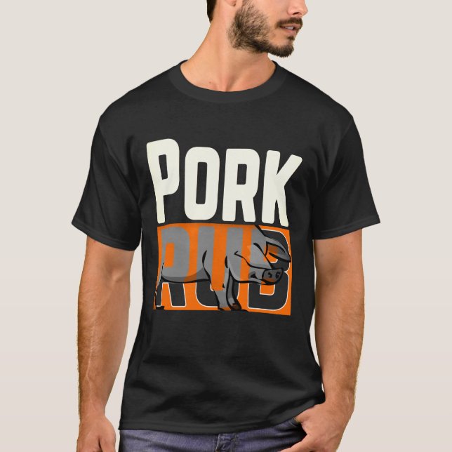 Mens "Pork Rub" Funny GRILLEN T-Shirt (Vorderseite)