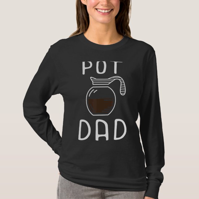 Mens Pot Vater Kaffee Drink Vaterschaft Koffein C T-Shirt (Vorderseite)