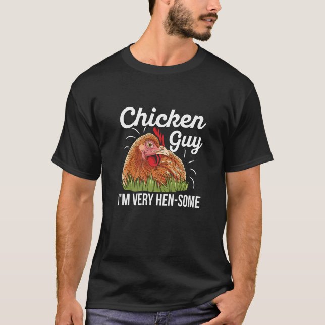 Mens Poultry Farming Pun for a Chicken Farmer   T-Shirt (Vorderseite)