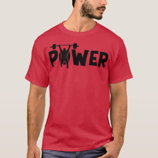 Mens POWER Gym Fitness Workout Bodybuilding Motiva T-Shirt