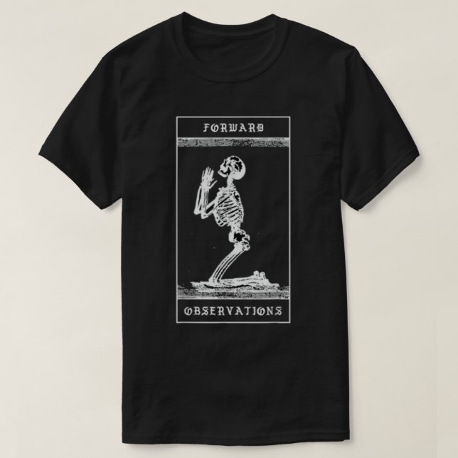 Mens Praying Skeletton-Beobachtungsgruppe cr T-Shirt (Design vorne)