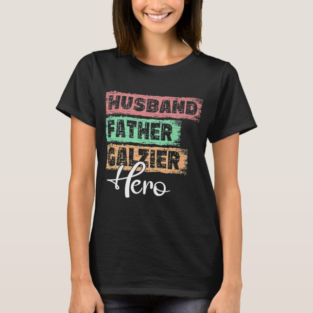 Mens Profession dad hero Vater Glazier T-Shirt (Vorderseite)