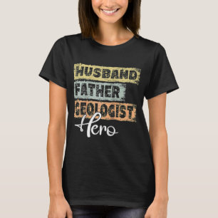 Mens Profession Papa Heldin Vater Geologin Raglan T-Shirt
