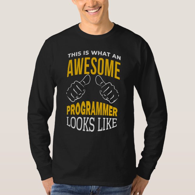 Mens Programmer Software Developer Computer Motor T-Shirt (Vorderseite)