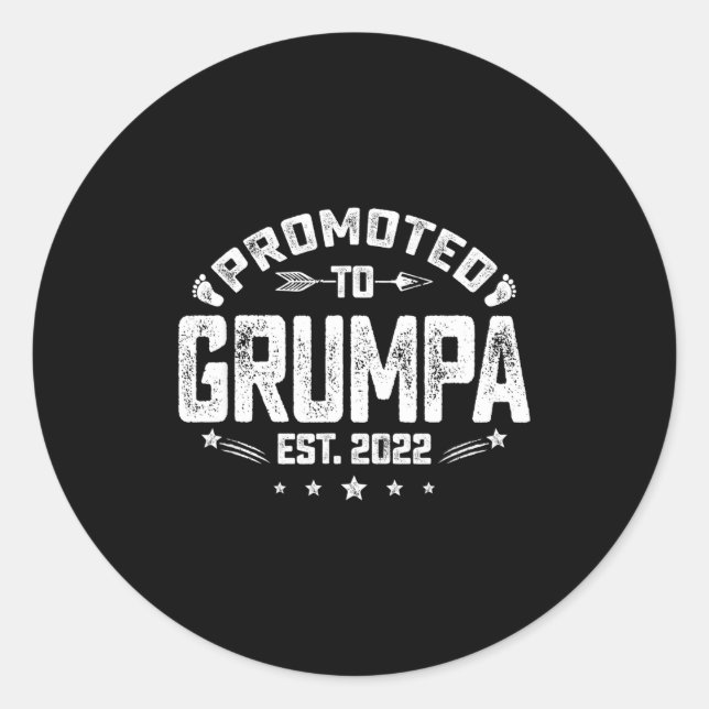 Mens Promoted To Mpa Est 2022 Funny New Mpa  Runder Aufkleber (Vorderseite)