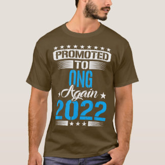 Mens Promoted To Ong Grandpa Again 2022 Reveal Fat T-Shirt
