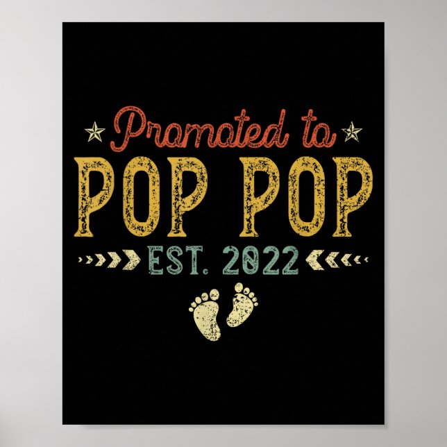 Mens Promoted To P P Est 2022 Funny New P P  Poster (Vorne)