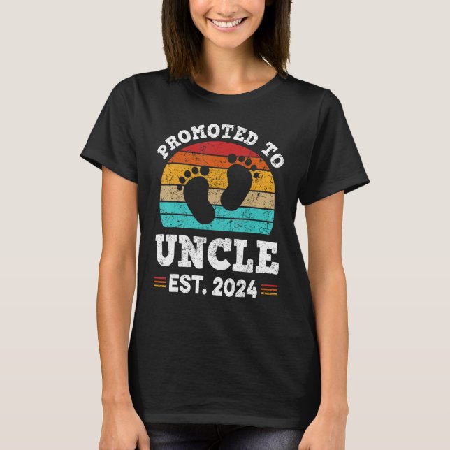 Mens Promoted to Uncle 2024 Soon To Be Uncle for N T-Shirt (Vorderseite)