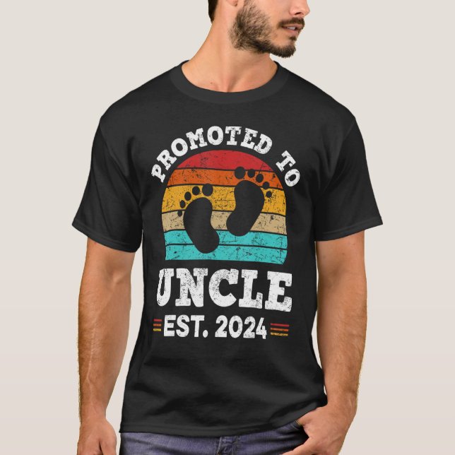 Mens Promoted to Uncle 2024 Soon To Be Uncle for N T-Shirt (Vorderseite)
