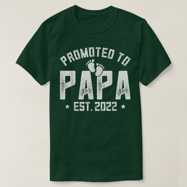 Mens promoviert zu Papa Est 2022 , Fun Pregnancy u T-Shirt (Design vorne)