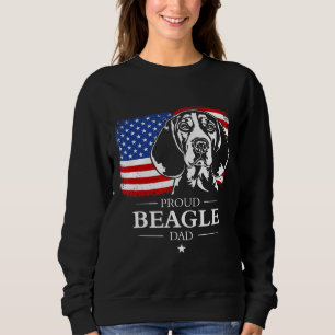 Mens Proud Beagle Vater American Flag Patriotic Do Sweatshirt