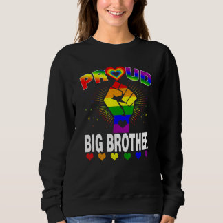 Mens Proud Big Brother Rainbow Lgbt Gay Pride Mon Sweatshirt