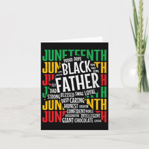 Mens Proud Black Vater Juneteente Väter Day Black Karte