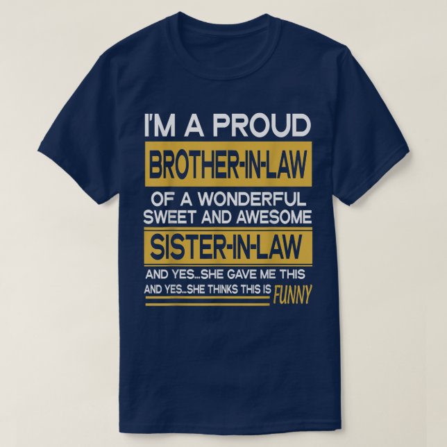Mens Proud Bruder im Jura von Schwester Jura Funny T-Shirt (Design vorne)