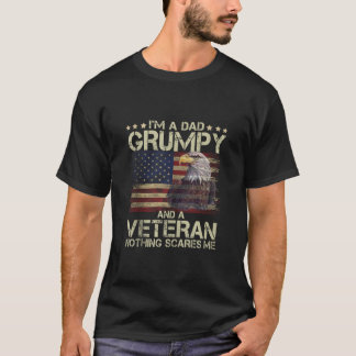 Mens Proud Eagl Ich bin Vater Grumpy und Veteran A T-Shirt