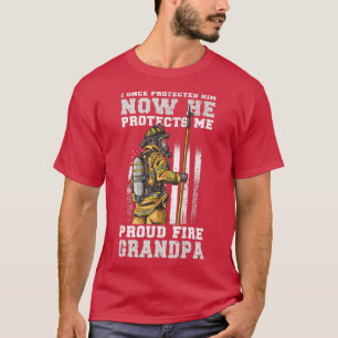 Mens Proud Fire Opa Feuerwehrgroßvater Großvater T-Shirt