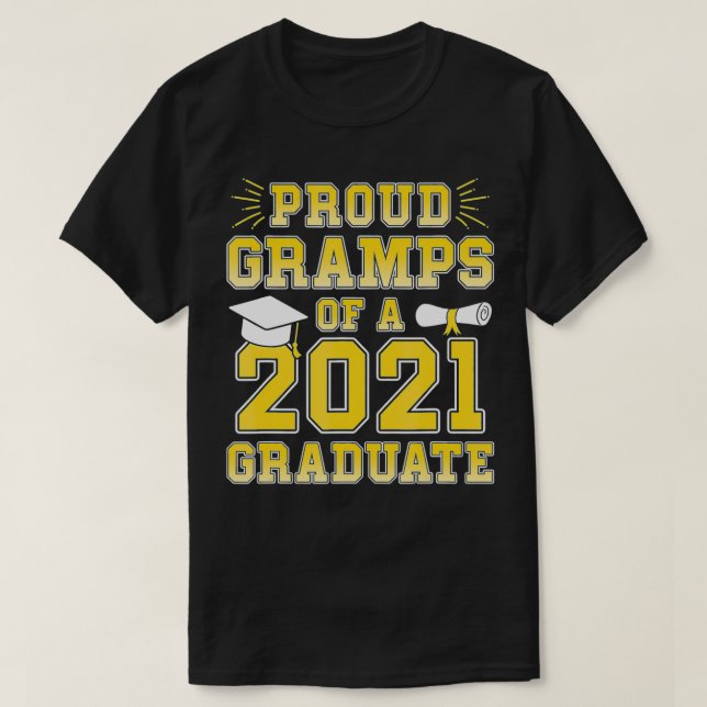 Mens Proud Gramps of a Graduate School Gradua 2021 T-Shirt (Design vorne)