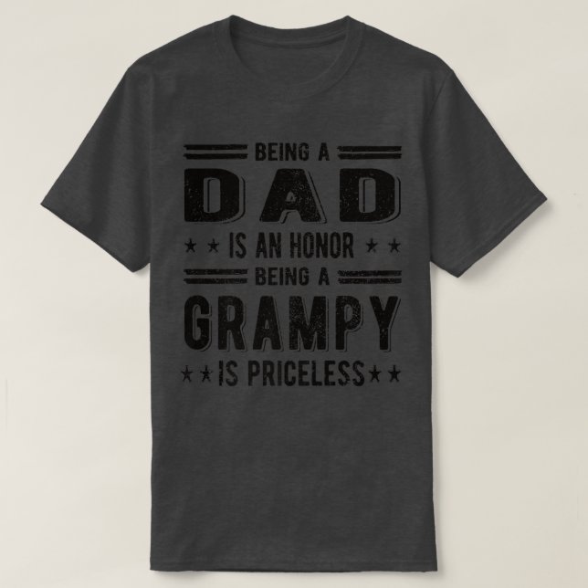 Mens Proud Grampy Best Grampy Opa T-Shirt (Design vorne)