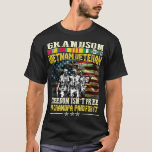 Mens Proud Grandson Of Vietnam Veterans Freedom I T-Shirt