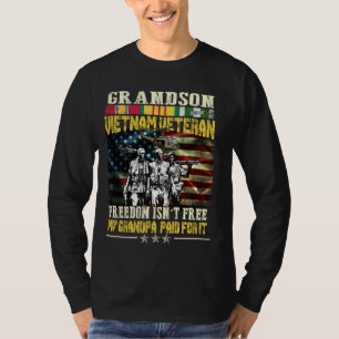 Mens Proud Grandson of Vietnam Veterans - Freiheit T-Shirt