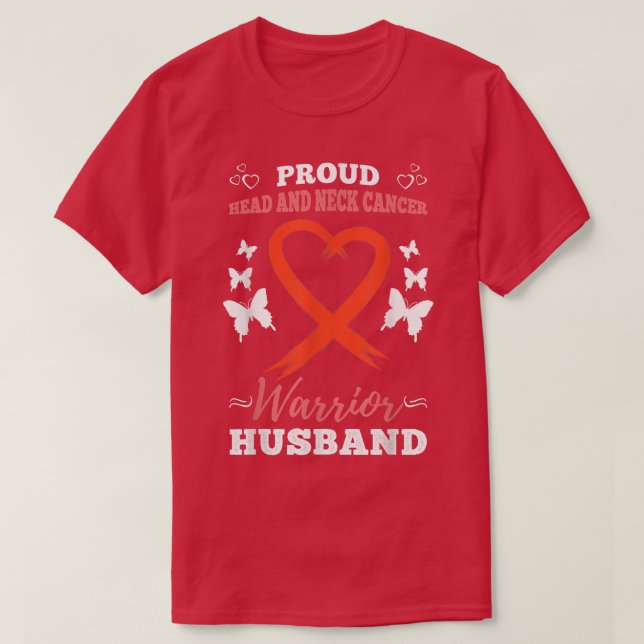 Mens Proud Head and Neck Cancer Warrior Husband T-Shirt (Design vorne)