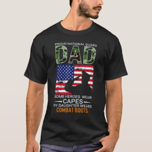 Mens Proud National Guard Vater My Daughter Wear C T-Shirt