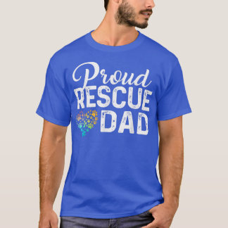 Mens Proud Rescue Dog Dad Fathers Day Tee for Dog 