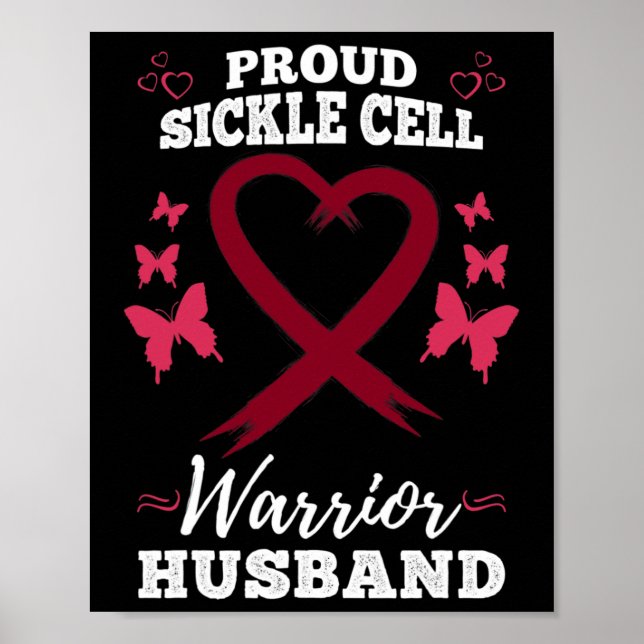 Mens Proud Sickle Cell Warrior Handband Sickle Cel Poster (Vorne)
