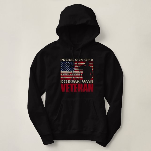 Mens Proud Sohn eines Veteranen aus dem Koreakrieg Hoodie (Design vorne)