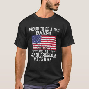 Mens Proud Vater Banpa Irakische Freiheit Veteran T-Shirt