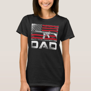 Mens Proud Vater Daddy Gun Rights Ar 15 American F T-Shirt