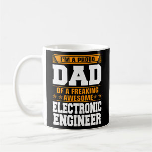 Mens Proud Vater des Phantastischen Elektronikinge Kaffeetasse