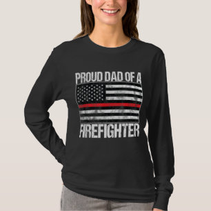 Mens Proud Vater eines Feuerwehrmanns - Feuerwehrp T-Shirt