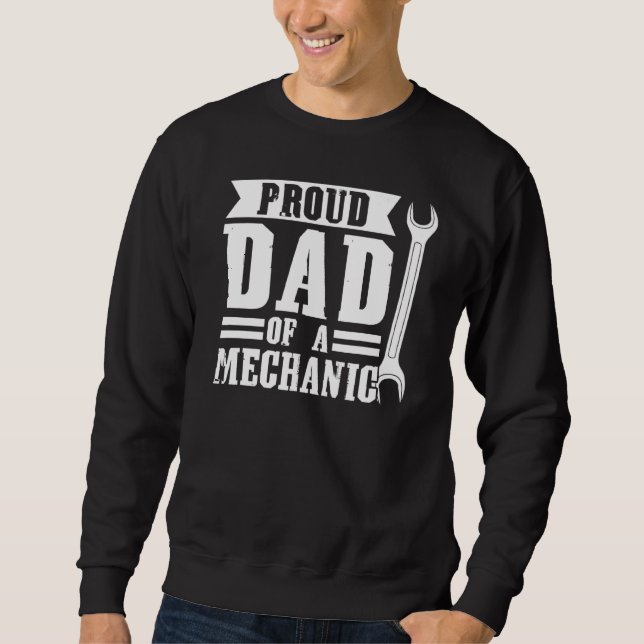 Mens Proud-Vater eines mechanischen Vaters Sweatshirt (Vorderseite)