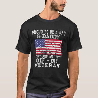 Mens Proud Vater G Daddy OEF OIF Veteran Retro US  T-Shirt